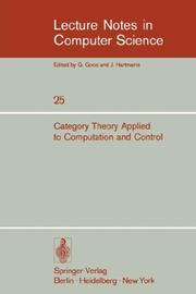 Category Theory Applied to Computation and Control by E.G. Manes