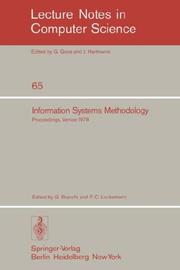 Cover of: Information Systems Methodology: Proceedings, 2nd Conference of the European Cooperation in Informatics, Venice, October 10-12, 1978 (Lecture Notes in Computer Science)
