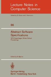 Cover of: Abstract Software Specifications by D. Bjorner