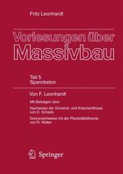 Cover of: Vorlesungen über Massivbau: Teil 5: Spannbeton