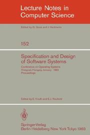 Cover of: Specification and Design of Software Systems by 
