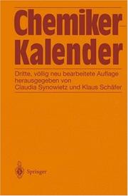 Front cover of Chemiker-Kalender by Unknown