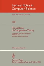 Cover of: Foundations of Computation Theory: Proceedings of the 1983 International FCT-Conference Borgholm, Sweden, August 21-27, 1983 (Lecture Notes in Computer Science)