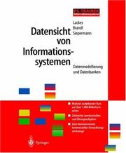 Datensicht von Informationssystemen by Richard Lackes, Wolfgang Brandl, Markus Siepermann