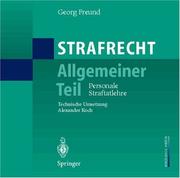 Cover of: Strafrecht Allgemeiner Teil by Georg Freund, Georg Freund