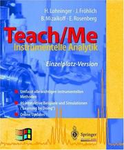 Cover of: Teach/Me - Instrumentelle Analytik by H. Lohninger, J. Fröhlich, B. Mizaikoff, E. Rosenberg