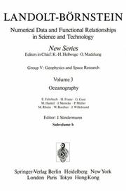 Cover of: Oceanography (Numerical Data & Functional Relationships in Science & Technology) by E. Fahrbach, H. Franz, G. Gust, M. Hantel, J. Meincke, P. Müller, M. Rhein, W. Roether, J. Willebrand