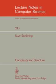 Cover of: Complexity and Structure | Uwe SchГ¶ning