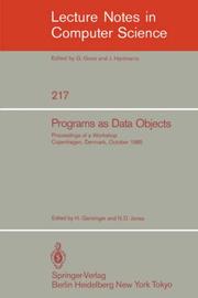 Programs as data objects by Neil D. Jones