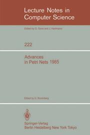 Cover of: Advances in Petri Nets 1985 (Lecture Notes in Computer Science)