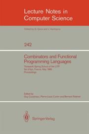 Cover of: Combinators and Functional Programming Languages by 