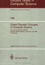 Cover of: Graph-Theoretic Concepts in Computer Science by 
