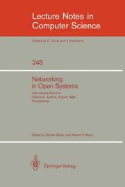 Cover of: Networking in Open Systems: International Seminar Oberlech, Austria, August 1986. Proceedings (Lecture Notes in Computer Science)