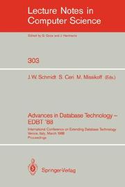 Advances in database theory - EDBT'88 by International Conference on Extending Database Technology (1988 Venice, Italy)
