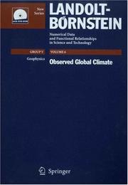 Cover of: Observed Global Climate (Landolt-Bornstein: Numerical Data and Functional Relationships in Science and Technology - New Series)