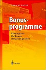 Cover of: Bonusprogramme by Thomas Lauer