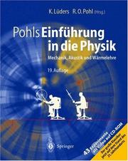 Cover of: Pohls Einführung in die Physik: Mechanik, Akustik und Wärmelehre