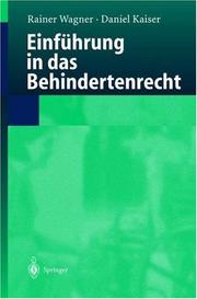 Cover of: Einführung in das Behindertenrecht