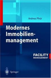 Cover of: Modernes Immobilienmanagement by Andreas Pfnür