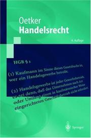 Cover of: Handelsrecht (Springer-Lehrbuch)