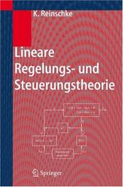 Cover of: Lineare Regelungs- und Steuerungstheorie by Kurt Reinschke