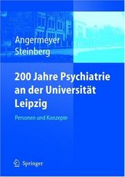 Cover of: 200 Jahre Psychiatrie an der Universität Leipzig: Personen und Konzepte