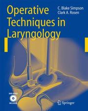 Cover of: Operative Techniques in Laryngology