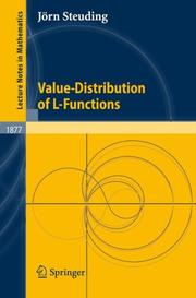 Cover of: Value-Distribution of L-Functions by Jörn Steuding