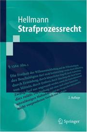 Cover of: Strafprozessrecht (Springer-Lehrbuch) by Uwe Hellmann, Uwe Hellmann