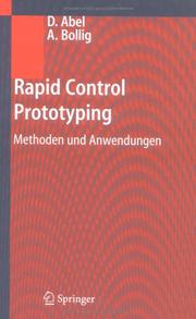 Cover of: Rapid Control Prototyping: Methoden und Anwendungen