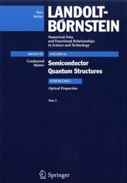 Cover of: Landolt-bornstein (Landolt-Bornstein: Numerical Data and Functional Relationships in Science and Technology - New Series) by E. Kasper, N. Koshida, T.P. Pearsall, Y. Shiraki, G. Theodorou, N. Usami, E. Kasper, N. Koshida, T.P. Pearsall, Y. Shiraki, G. Theodorou, N. Usami