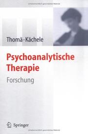 Cover of: Psychoanalytische Therapie: Forschung