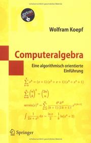 Cover of: Computeralgebra by Wolfram Koepf