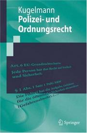 Cover of: Polizei- und Ordnungsrecht by Dieter Kugelmann
