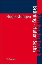 Cover of: Flugleistungen by Gerhard Brüning, Xaver Hafer, Gottfried Sachs