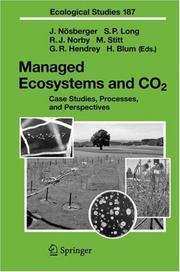 Cover of: Managed Ecosystems and CO2: Case Studies, Processes, and Perspectives (Ecological Studies)