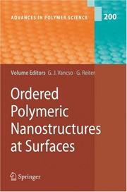 Cover of: Ordered Polymeric Nanostructures at Surfaces (Advances in Polymer Science) | 