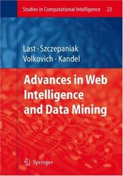 Cover of: Advances in Web Intelligence and Data Mining (Studies in Computational Intelligence)