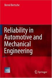 Cover of: Reliability in Automotive and Mechanical Engineering: Determination of Component and System Reliability (VDI-Buch)