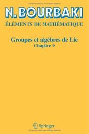 Cover of: Groupes et algÃ¨bres de Lie by Nicolas Bourbaki