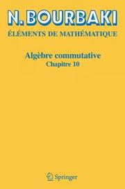 Cover of: AlgÃ¨bre commutative by Nicolas Bourbaki