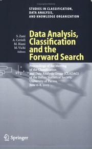 Cover of: Data Analysis, Classification and the Forward Search by 