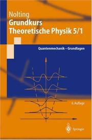 Cover of: Grundkurs Theoretische Physik 5/1 by Wolfgang Nolting