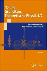 Cover of: Grundkurs Theoretische Physik 5/2 by Wolfgang Nolting