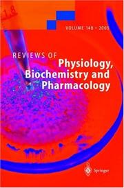 Cover of: Reviews of Physiology, Biochemistry and Pharmacology / Volume 148 (Reviews of Physiology, Biochemistry and Pharmacology) by 