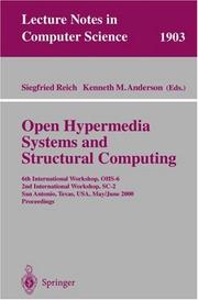 Open hypermedia systems and structural computing by OHS-6 (2000 San Antonio, Tex.)