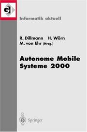 Cover of: Autonome Mobile Systeme: 16. Fachgesprach, Karlsruhe, 20/21. November 2000 (Lecture Notes in Mathematics,)