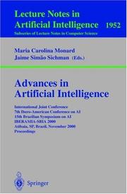 Cover of: Advances in Artificial Intelligence | 