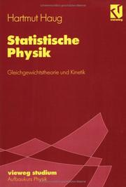 Cover of: Statistische Physik: Gleichgewichtstheorie und Kinetik (vieweg studium)