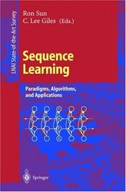 Cover of: Sequence Learning: Paradigms, Algorithms, and Applications (Lecture Notes in Computer Science)